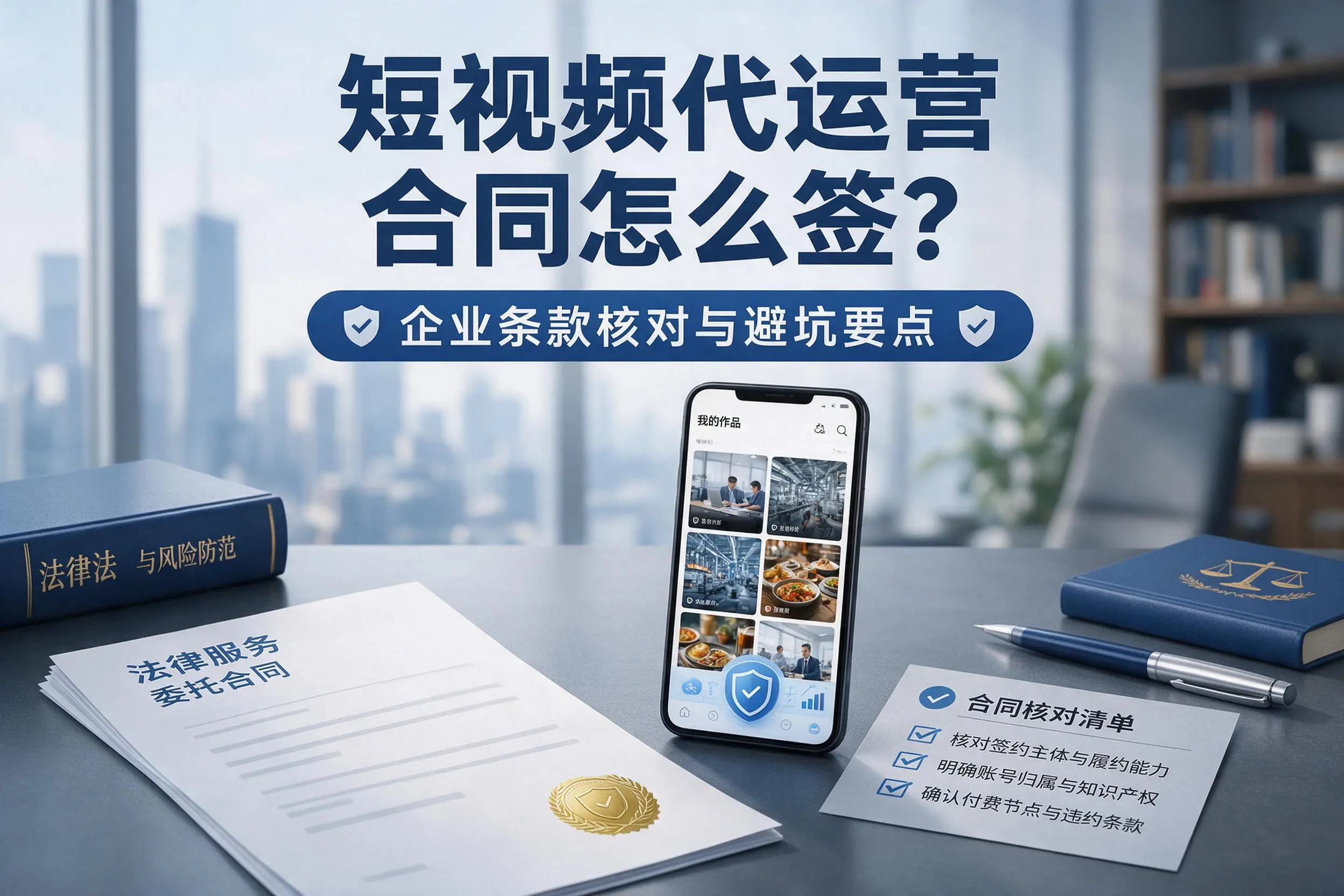 短视频代运营合同怎么签？晋中企业条款核对与避坑要点