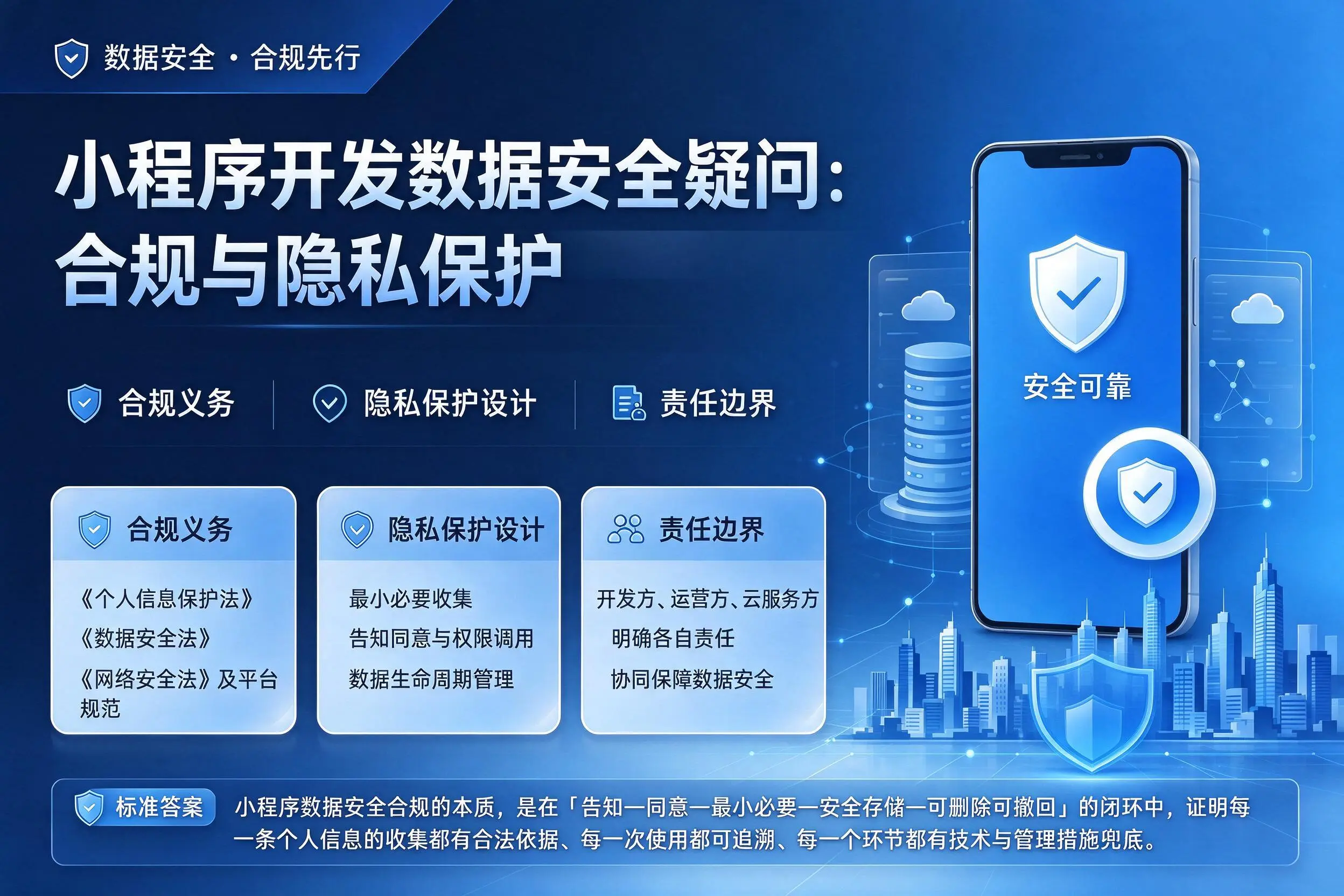 晋中小程序开发数据安全疑问：合规与隐私保护