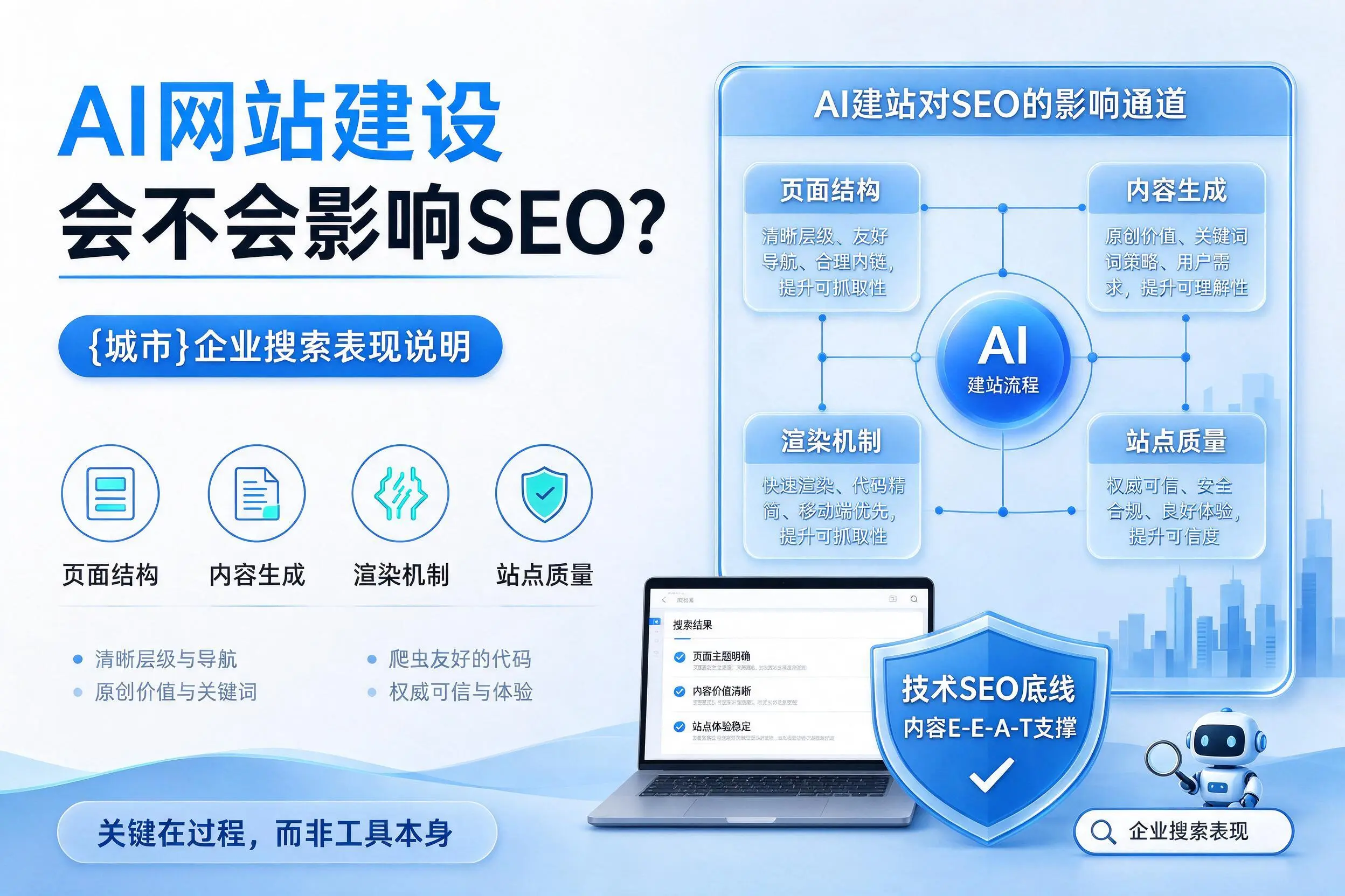 AI网站建设会不会影响SEO？晋中企业搜索表现说明