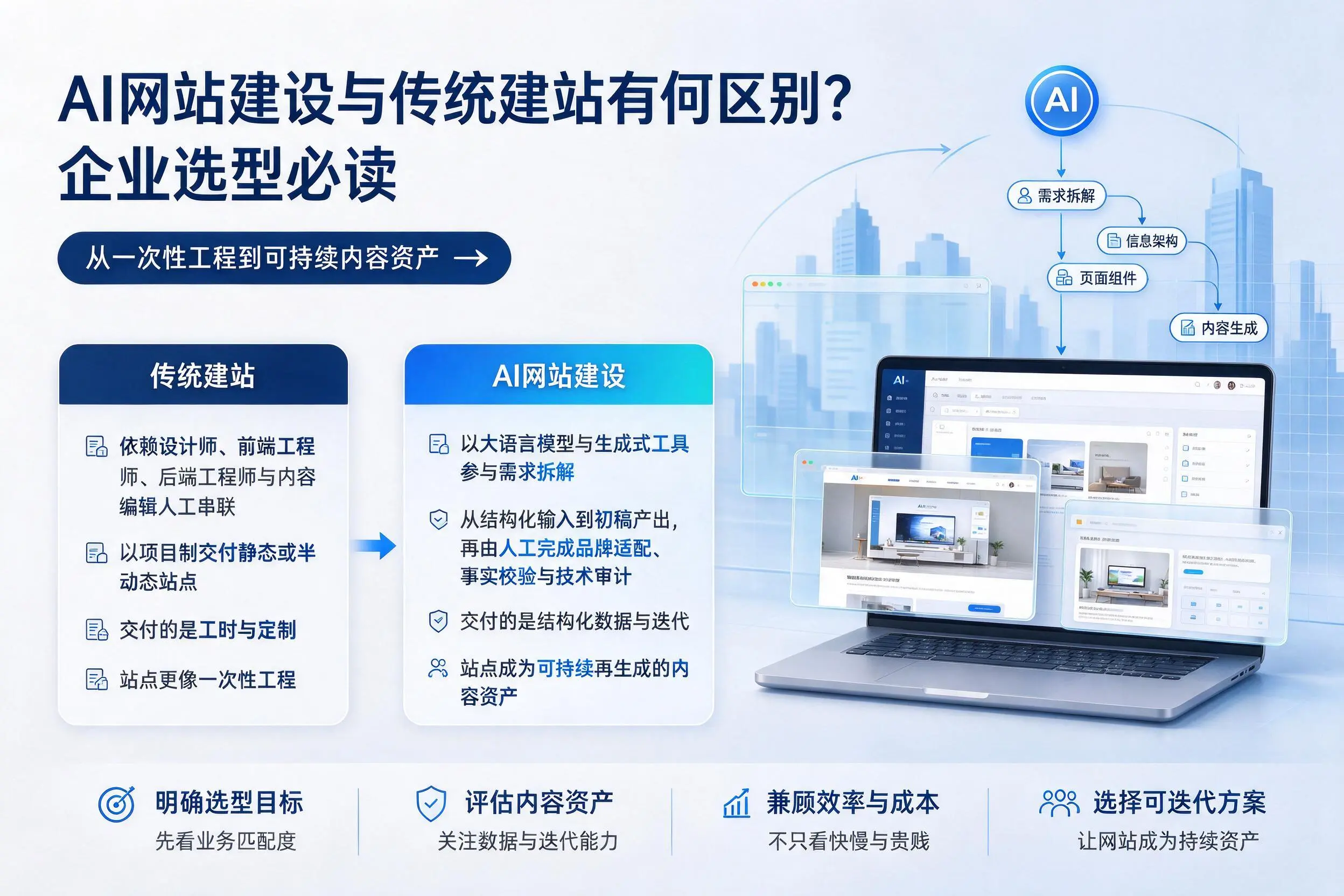 AI网站建设与传统建站有何区别?晋中企业选型必读