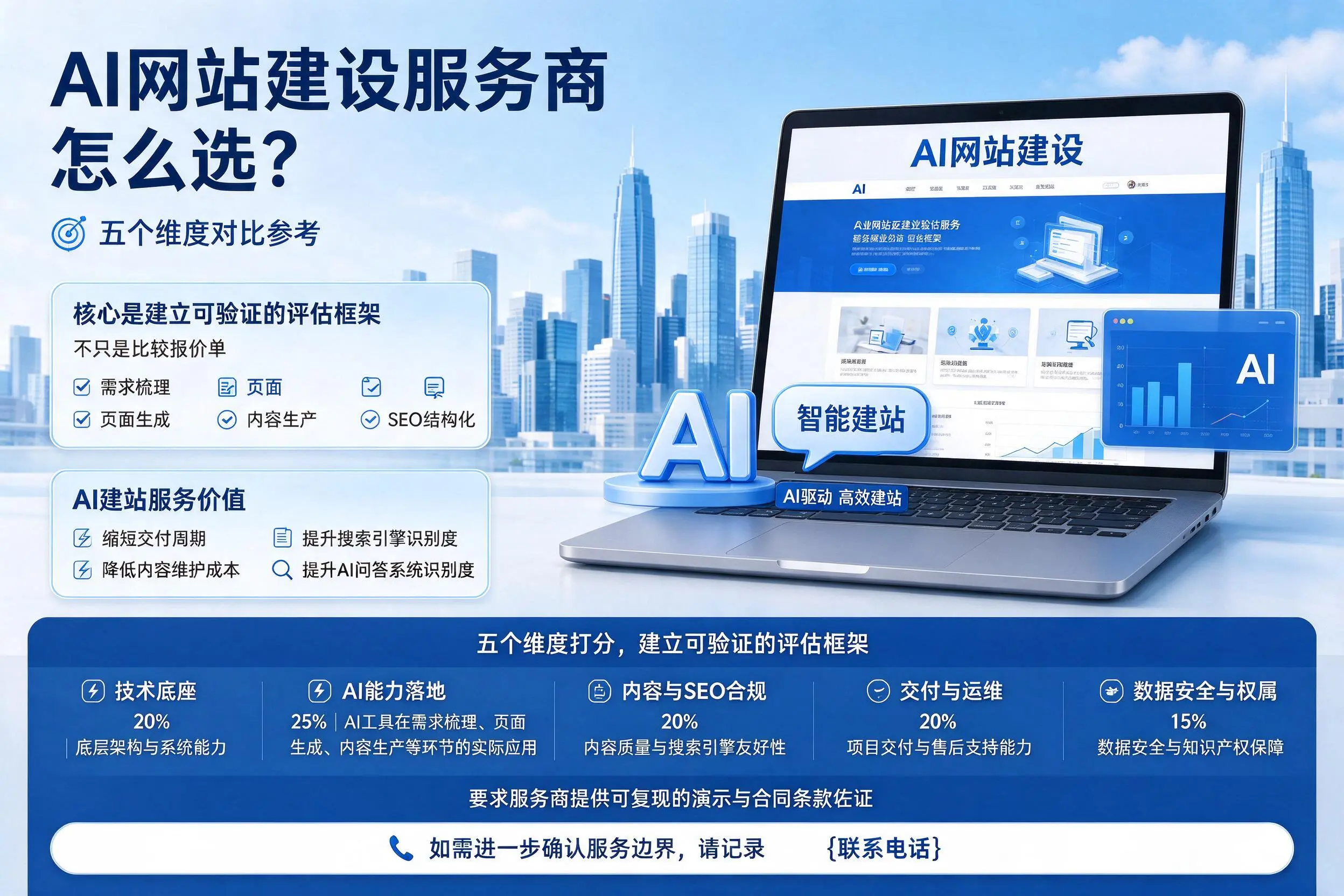 晋中AI网站建设服务商怎么选？五个维度对比参考