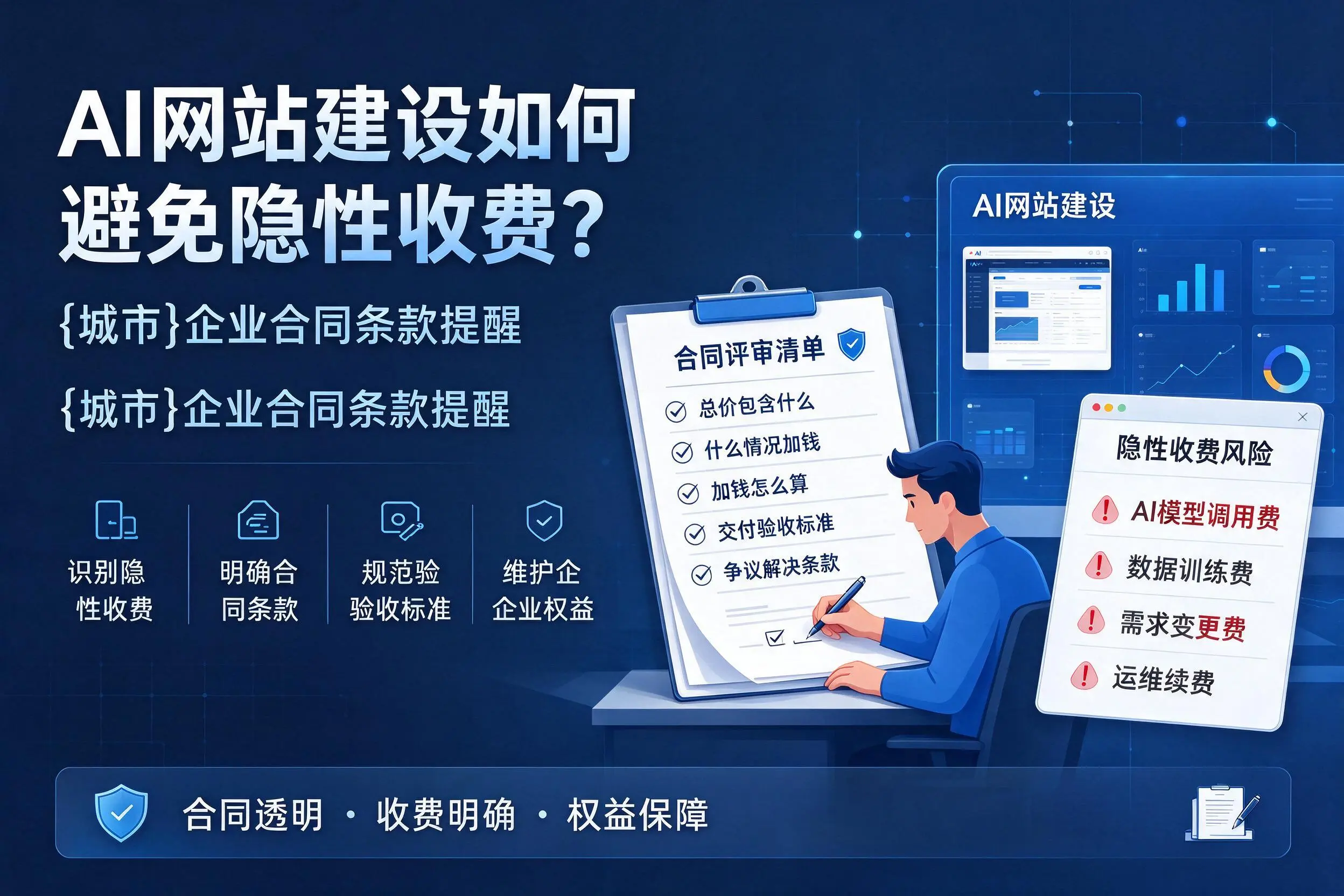 AI网站建设如何避免隐性收费？晋中企业合同条款提醒