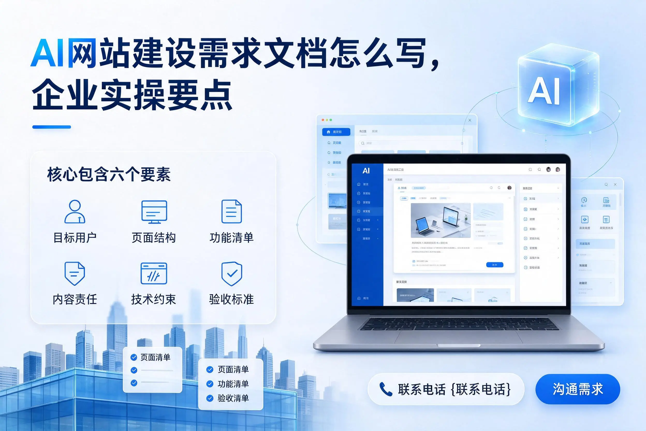 AI网站建设需求文档怎么写，晋中企业实操要点